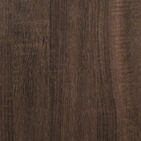 barna tölgyszínű szerelt fa dohányzóasztal 100x35x74,5 cm
