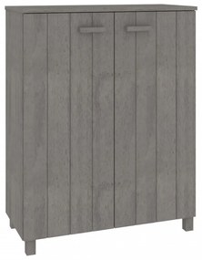 HAMAR világosszürke tömör fenyőfa cipőszekrény 85 x 40 x 108 cm
