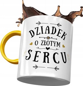 Sárga bögre nagypapának nagypapa napjára Ajándék fényképes nyomtatással