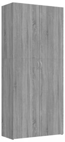 szürke sonoma színű szerelt fa cipősszekrény 80x35,5x180 cm