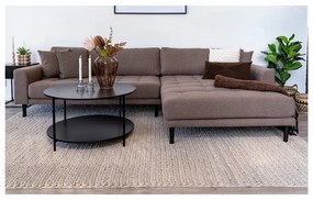 Fekete kerek dohányzóasztal fekete asztallappal ø 80 cm Vita – House Nordic