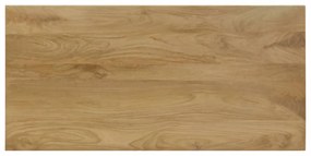 tömör mangófa és acél étkezőasztal 115 x 55 x 76 cm