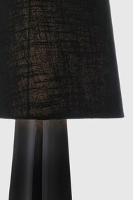Fekete fém asztali lámpa textil búrával (magasság 61 cm) Tripura – Bizzotto