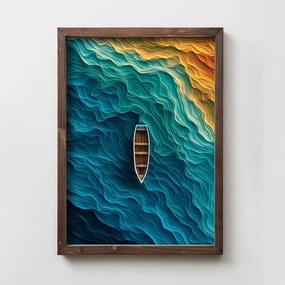 TUN077-XL keretezett MDF falikép, 50 x 70 cm
