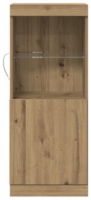 LED világítással ellátott oldalpolc Kézműves tölgy 41x37x100 cm