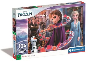 Disney Jégvarázs Leaves 104 db-os Glitter puzzle Clementoni