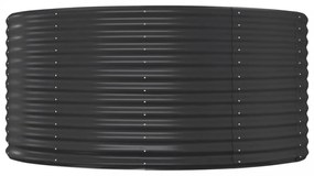 antracitszürke horganyzott acél kerti magaságyás 140x140x68 cm