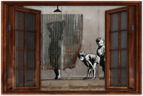 Poszterek 90x60 Banksy kukkolás