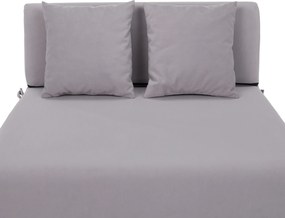 Összecsukható matrac/fotel, 2v1, világosszürke, PELOS