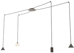 EMIBIG 1349-4 FUJI Többágú Függesztett Lámpa Fekete E14, GU10, GX53 IP20