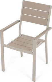 Kerti bútor garnitúra 156x78x74 cm, polywood, bézs, AZS-B1656 CRM