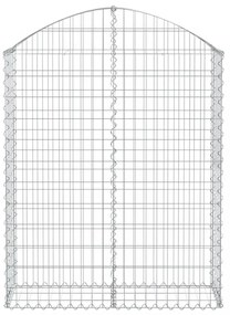 íves horganyzott vas gabion kosár 100x30x120/140 cm