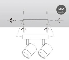 LED állítható spotlámpa MANU 2xGU10/5,8W/230V fehér