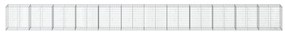 horganyzott vas gabion kosár fedéllel 1200 x 50 x 100 cm