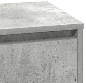 Éjjeli asztal LED világítással Beton szürke 71x34,5x75 cm Mérnöki fa