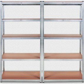 monzana® Polc 170x75x30 cm - ezüst