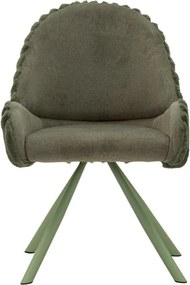 Zöld kárpitozott karfás étkezőfotel szett 2 db-os Stockholm – Mauro Ferretti