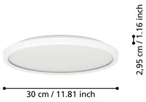 Eglo 901446 -LED Fürdőszobai mennyezeti lámpa ROVITO 13,9W/230V átm. 30cm IP44 fehér