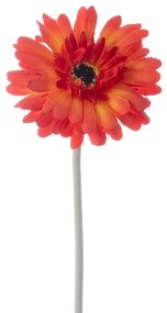 Gerbera selyemvirág szál, magasság: 55cm, virágfej átmérő: 10cm - Narancssárga