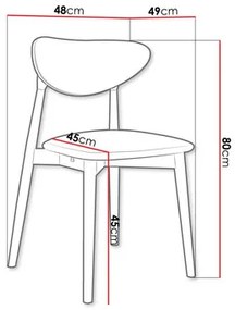 Étkezőszék KD 65 C (fekete + krém) . 1103478
