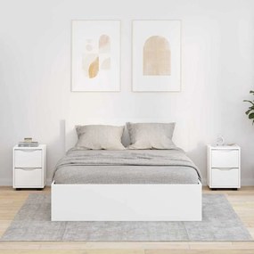 Éjjeliszekrények fiókkal 2 pcs Fehér 30,5 x 30 x 43 cm Faanyag