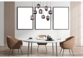 Globo 15345-8MM - Csillár zsinóron BLACKY I 8xE14/40W/230V