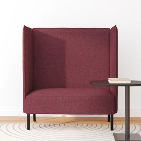 Magas Háttámlású Kanapé Burgundi Vörös 109x56x121 cm Szövet