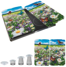 Edzett üveg tűzhely fedőlap szett 2 db-os 52x30 cm Summer Meadow – Maximex