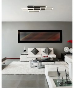 Globo 67359-40A - LED dimmelhető mennyezeti lámpa JEFFRY 40W/230V 32,5x87,5 cm fekete + távirányító