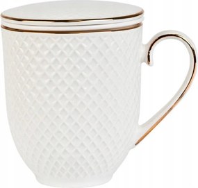Puccini bögre porcelán befőzővel Ecru 400 Ml