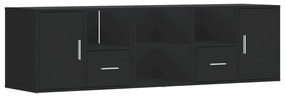 fekete szerelt fa sarokszekrény 160 x 40 x 45 cm
