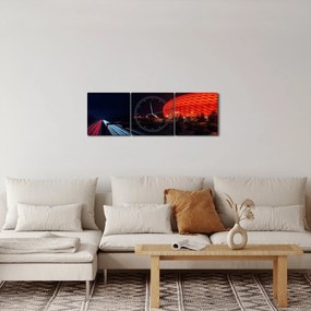 Autósztráda képe (órával) (90x30 cm)