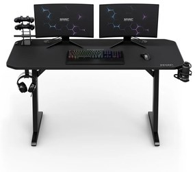 Gamer asztal SENSE7 Nomad Classic Desk, 140×60 cm Black color