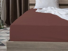 Jersey sötétbarna lepedő EXCLUSIVE 160 x 200 cm