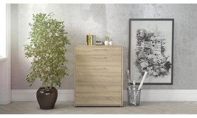 Natúr színű moduláris könyvespolc tölgyfa dekorral 89x113 cm Prima – Tvilum