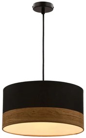 Csillár zsinóron PORTO 1xE27/60W/230V fekete/barna