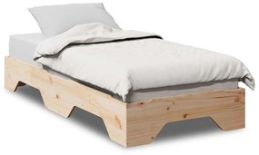 ágy matrac nélkül rakásolható 75x190 cm tömör fa