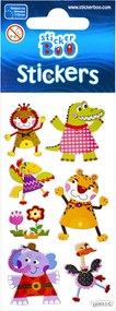 Állatos Lion matrica ezüst díszítéssel