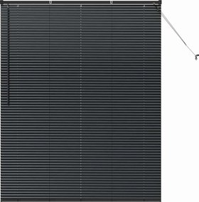 vidaXL Zsalugáter Redőnyök Fekete 175 x 140 cm Alumínium