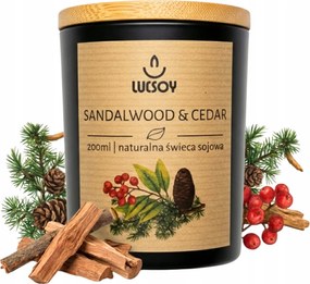 Szójagyertya Illatos Szantálfa Cédrus 200ML Relaxációs Spa