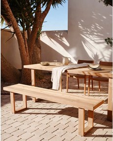 Natúr színű tömörfa kerti pad Canadell – Kave Home