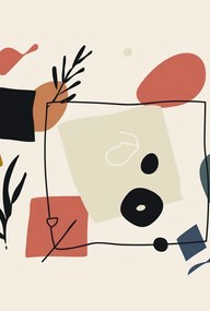 Poszter 68x101cm Absztrakt Párbeszéd