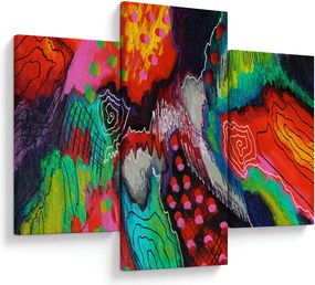 Absztrakt kép - színek (90x60 cm)