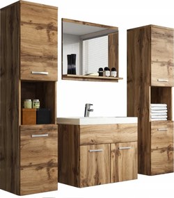 Milano XL fürdőszobabútor szett, szekrény, tükör, mosdó