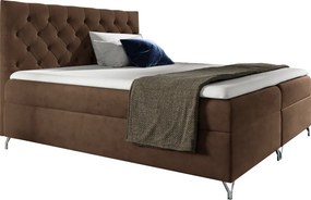 Boxspring ágy, 200x200, barna Velvet szövet, GULIETTE + ajándék