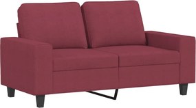 vidaXL kétszemélyes bordó szövet kanapé 120 cm