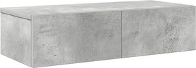 vidaXL Falipolc fiókokkal betonszürke 60x26,5x15 cm műszaki fa