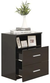 2 db fekete éjjeliszekrény 50 x 32 x 60 cm