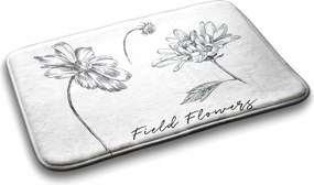 Puha fürdőszobaszőnyeg Virágok Vázlat 90x60 cm