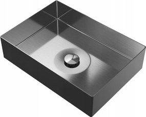 Mosdókagyló Acél Téglalap Alakú Fekete Fürdőszobai Dugó Klikklak Laja